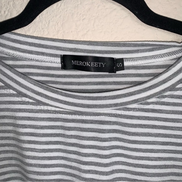 Women’s Merokeety Striped T Shirt Dress With Pockets - Picture 8 of 9